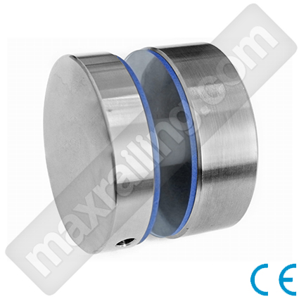 Държач Ø60мм на стъкло от 8мм. до 20мм. с отстояние от стената 20мм. Неръждаема стомана AISI 304. Сатенирана.